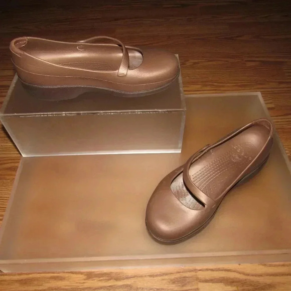 CROCS Mary Jane Comfort Flats Bundle of 2-Pair Shoes (Brown and Black) Size W9 - Picture 2 of 11